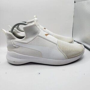 Z919 Puma Womens Rebel Mid Cross‎ Trainer Shoe Gray/ Violet/White Size 8.5 US